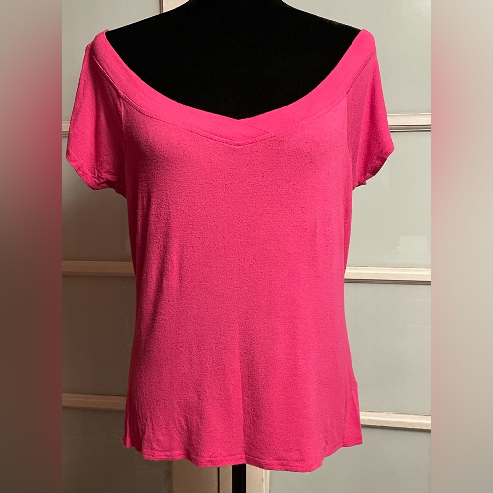 Thalia Sodi wide V-neck top